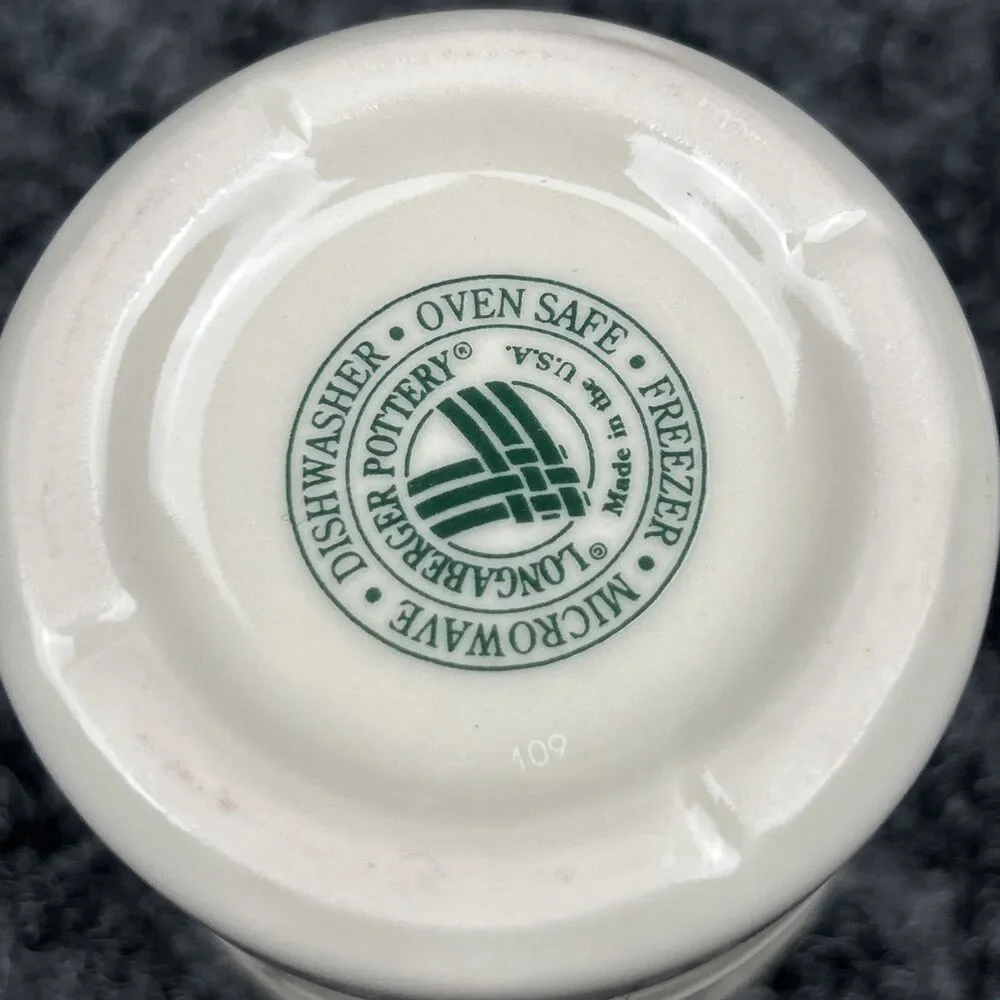 Longaberger Set of Two (2) Condiment Crocks with Lids Ivory - Picture 6 of 12
